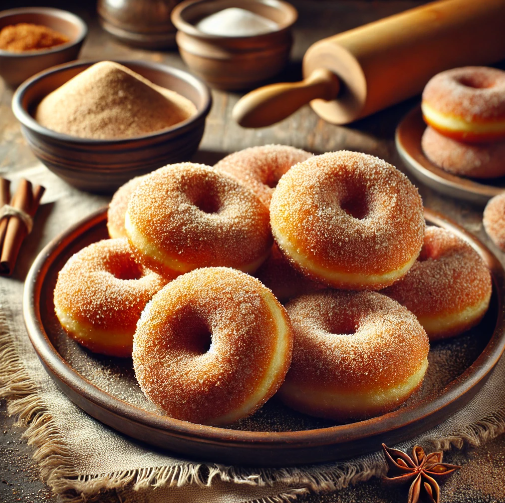 Donuts com Açúcar e Canela: O Toque Mágico da Simplicidade que Derrete na Boca!