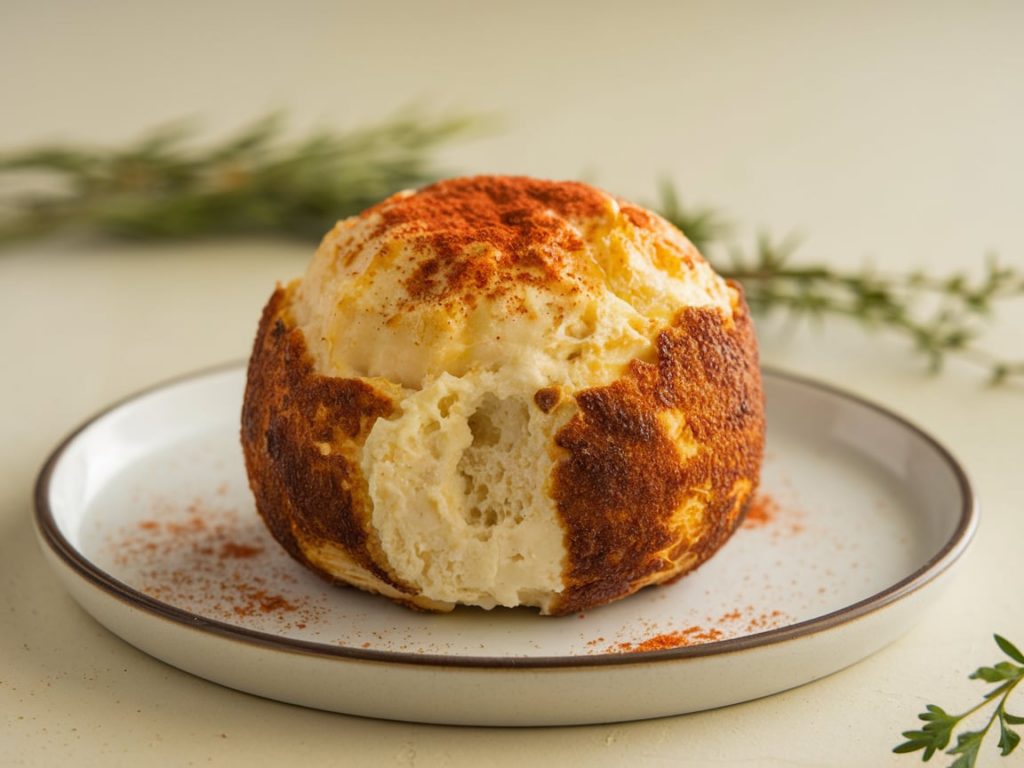 Bolinho de queijo no prato