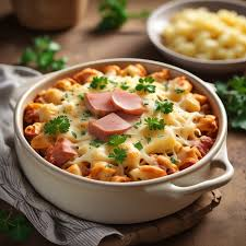 Macarrão Gratinado com Presunto e Queijo