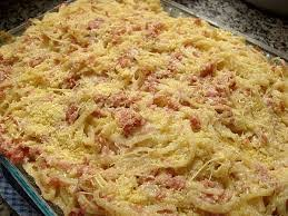 Macarrão Gratinado com Presunto e Queijo